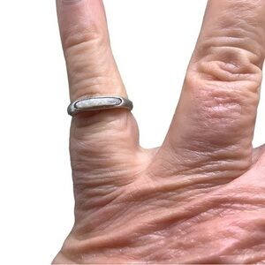 Carolyn Pollack white mosaic sterling silver ring